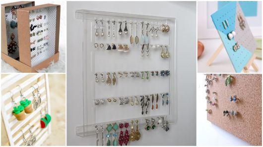 ideias criativas porta brincos papelão