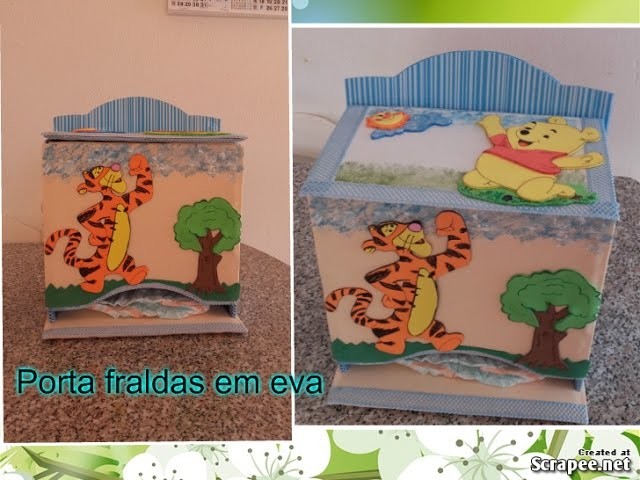 porta fraldas de papelão