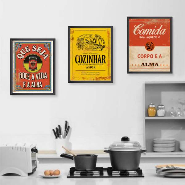 Os Melhores Temas de Quadros Vintage para Cozinhas Modernas