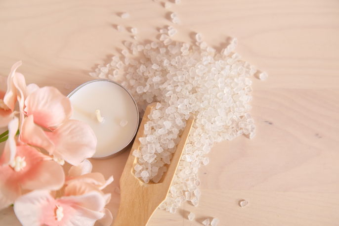 sais de epsom ou sal grosso para pes