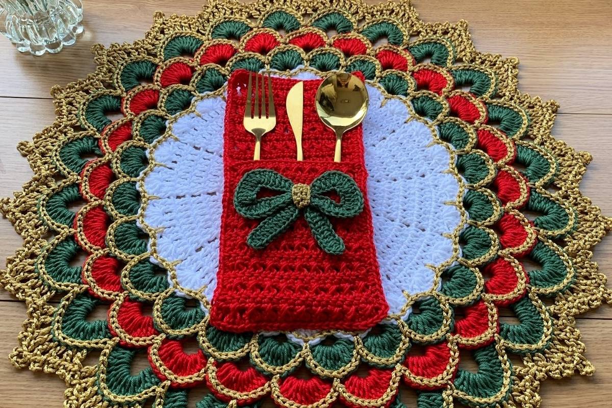 ideias de sousplat para mesa de natal