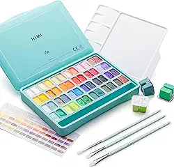 como diluir tinta guache azul para aquarela