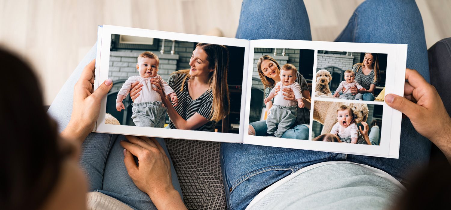 um álbum de fotografia