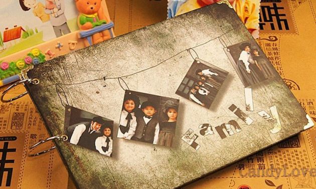 um álbum de fotografia