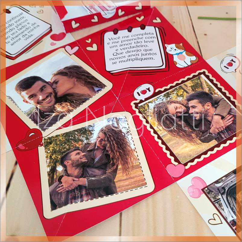 DIY: Mini Álbum Sanfona para Presentear no Dia dos Namorados