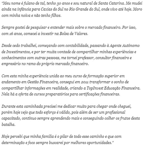 um boa redação para entrevista de emprego