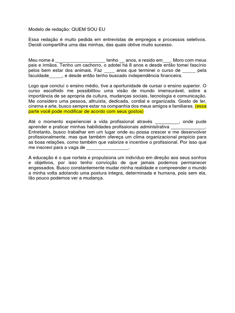 Como responder 'Quem sou eu' sem clichês na entrevista