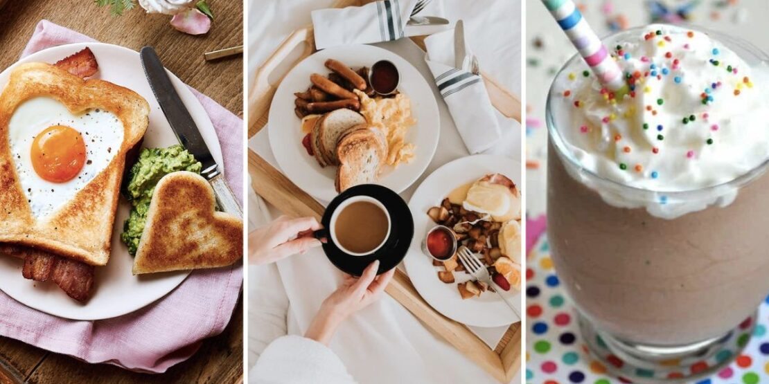 um café da manhã de aniversário