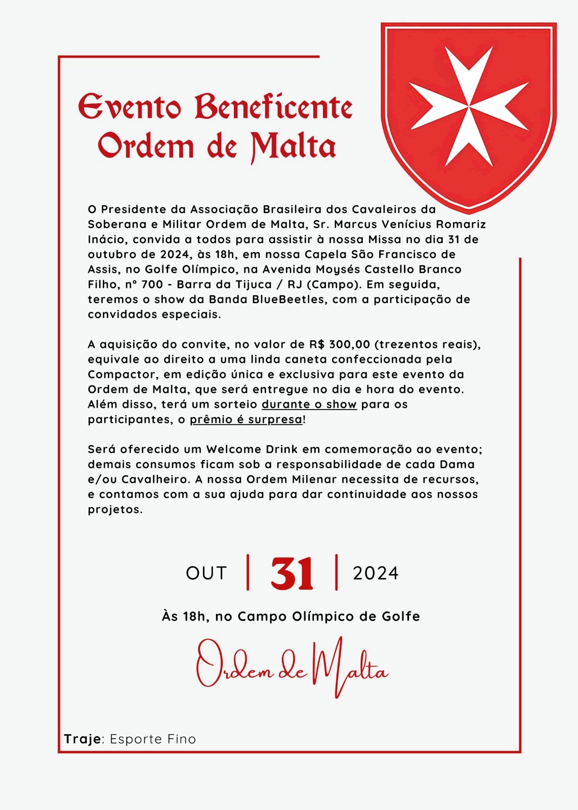 um evento beneficente