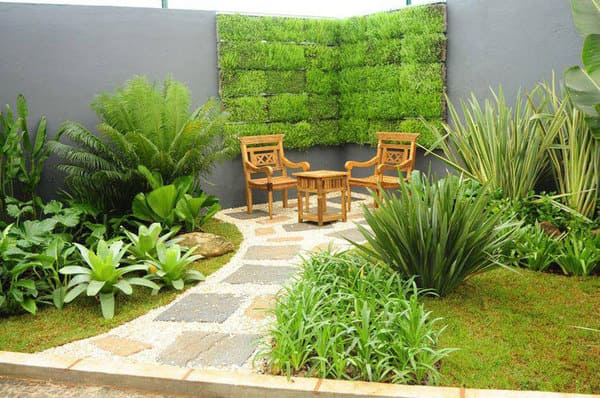 um jardim artificial
