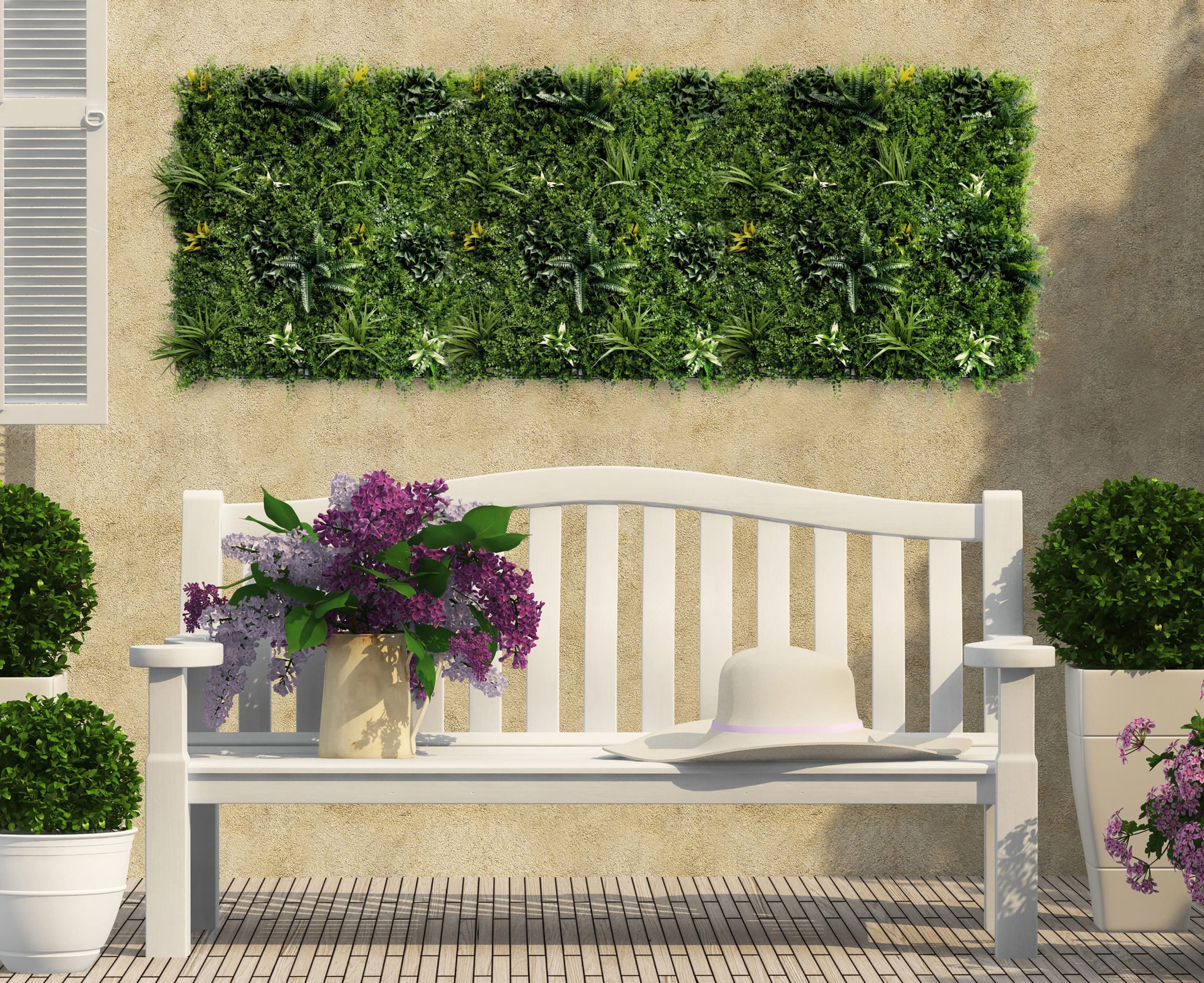 um jardim artificial