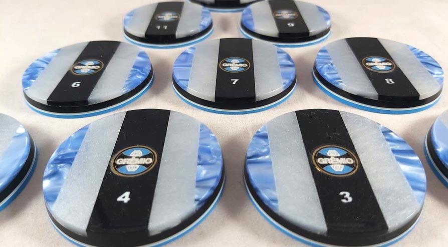 um jogo de futebol de botão