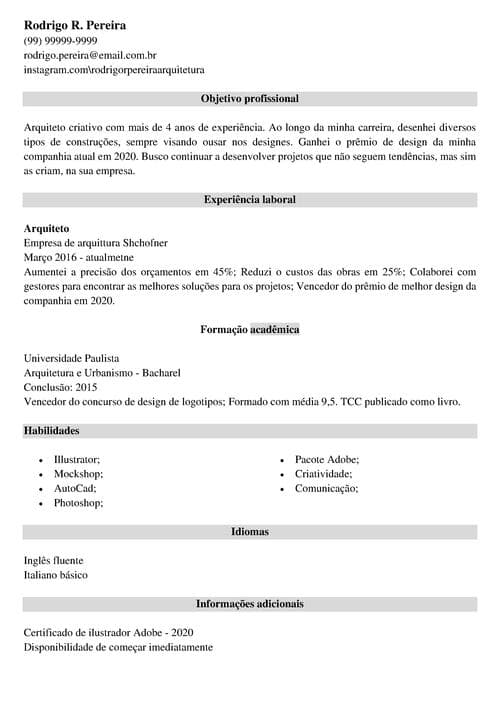 um objetivo profissional