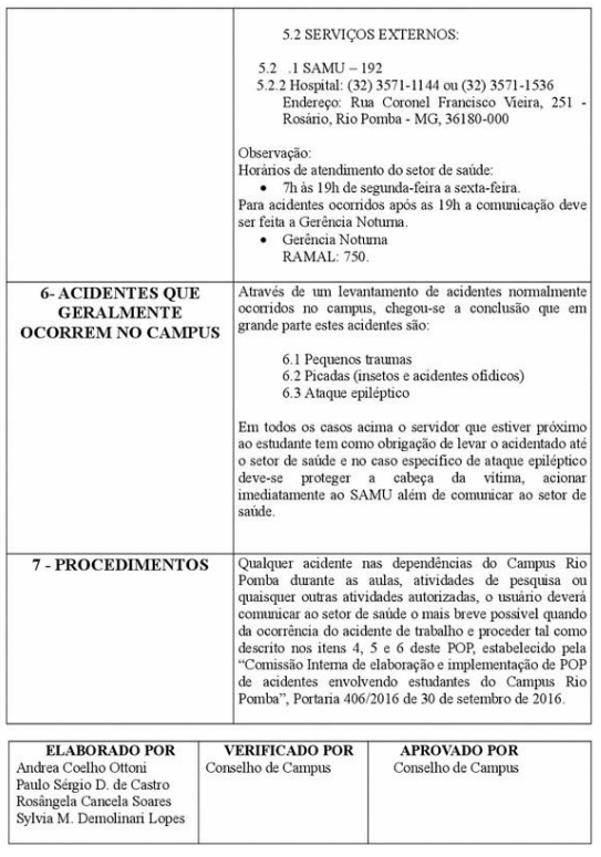 procedimento de trabalho vs instrução de trabalho