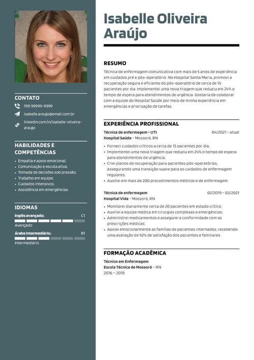 um resumo profissional para um curriculo