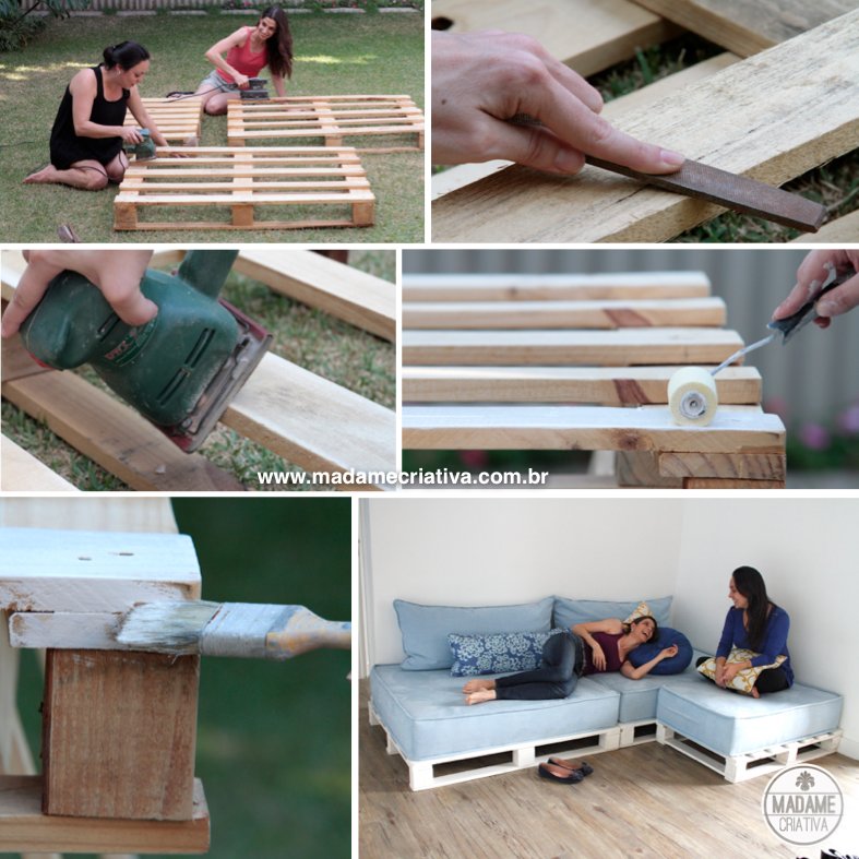 um sofá de pallet passo a passo