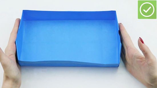 uma caixa de papel retangular passo a passo