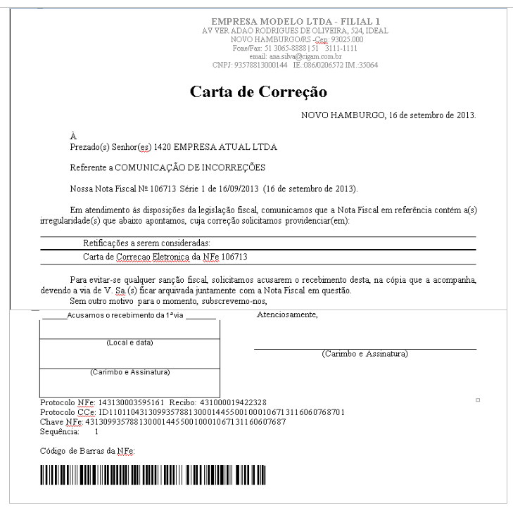 erros comuns ao emitir carta de correção de nota fiscal