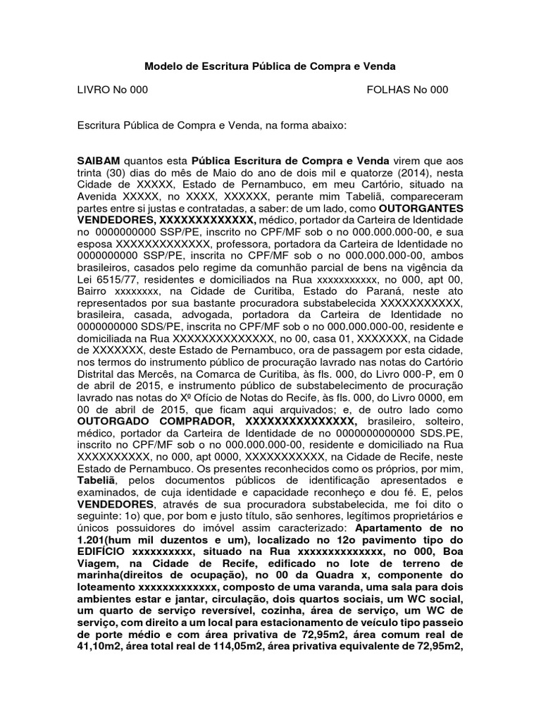 escritura particular de imóvel vale a pena