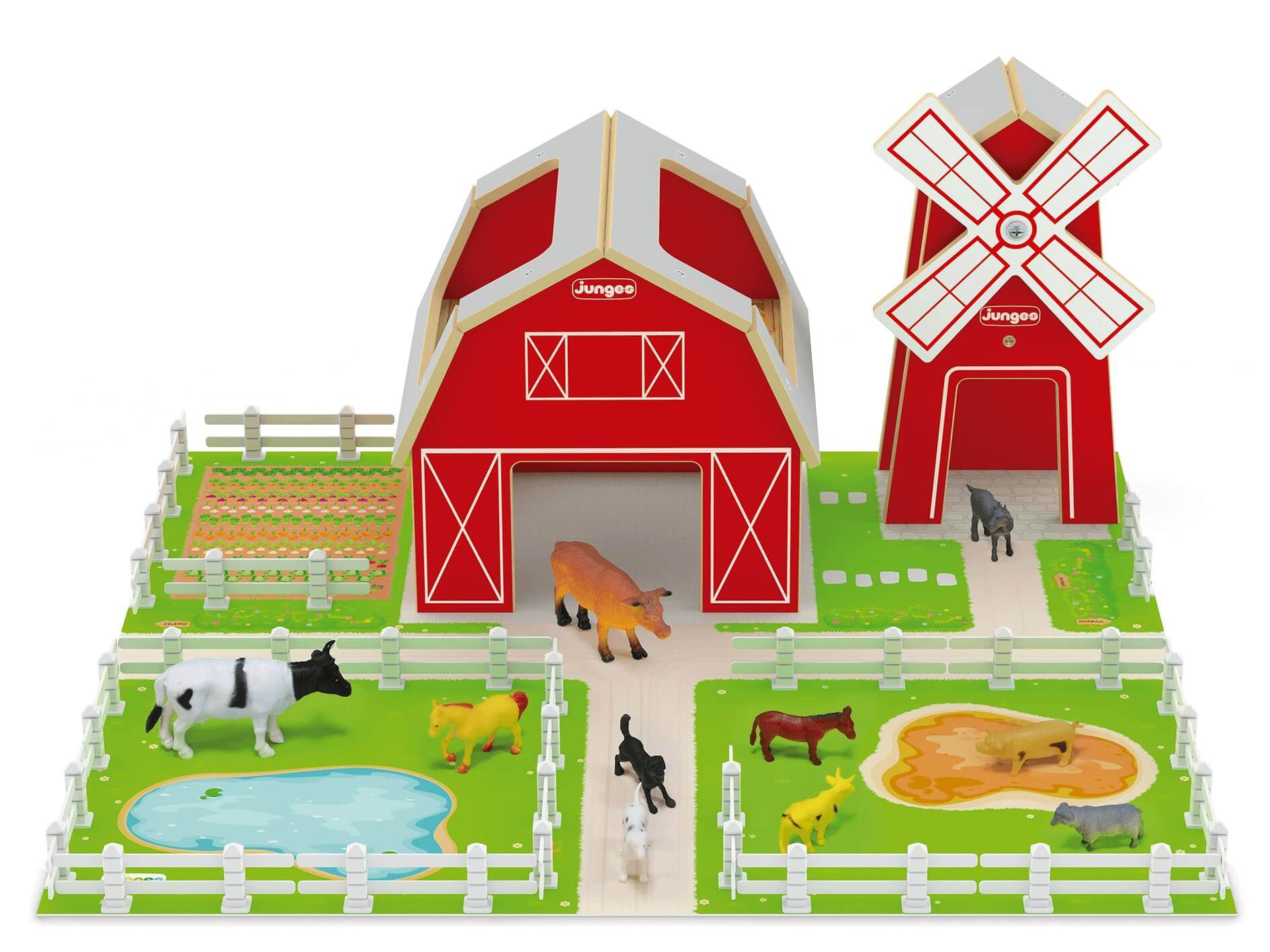 uma fazendinha de brinquedo