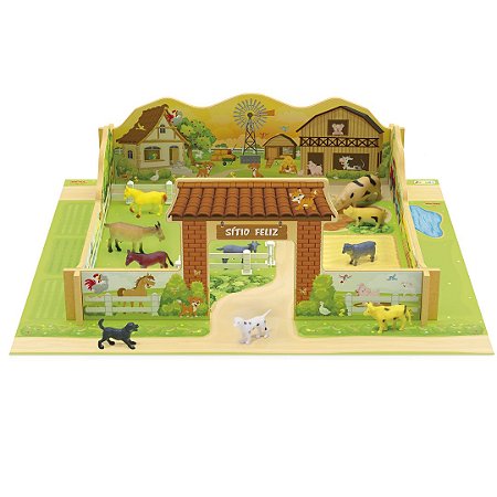 uma fazendinha de brinquedo