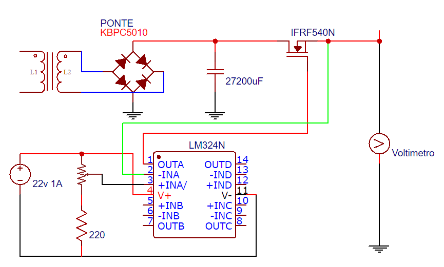 uma fonte 12v com transformador de nobreak