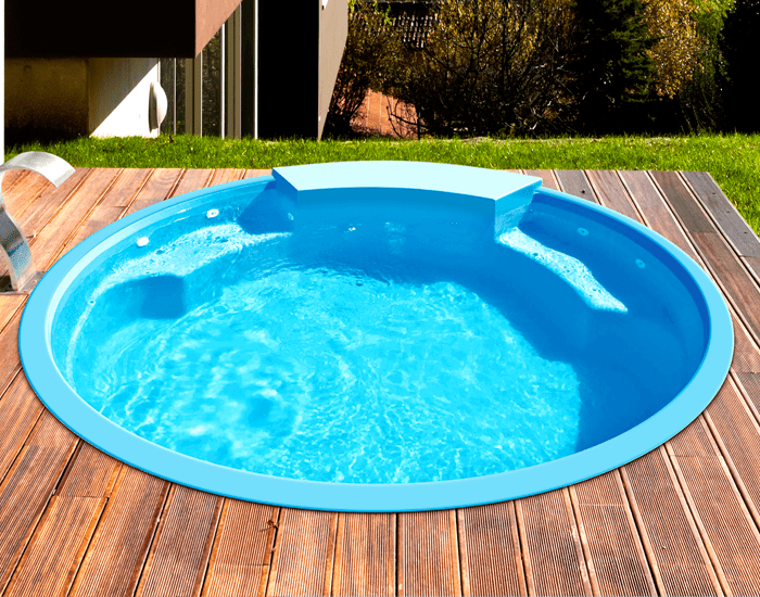 melhores piscinas redondas para seu jardim