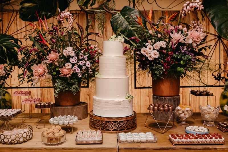 uma recepcao de casamento simples